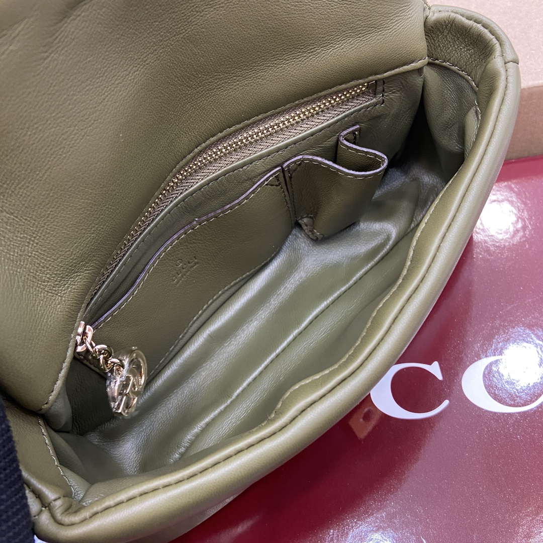 Gucci 806017 GG Milano Mini Top Handle Bag Green puffy leather