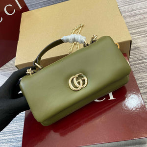 Gucci 806017 GG Milano Mini Top Handle Bag Green puffy leather - Default Title - View 8