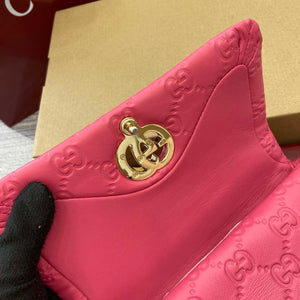 Gucci 806017 GG Milano Mini Top Handle Bag Pink GG puffy leather - Default Title - View 10
