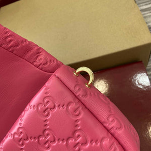 Gucci 806017 GG Milano Mini Top Handle Bag Pink GG puffy leather - Default Title - View 11