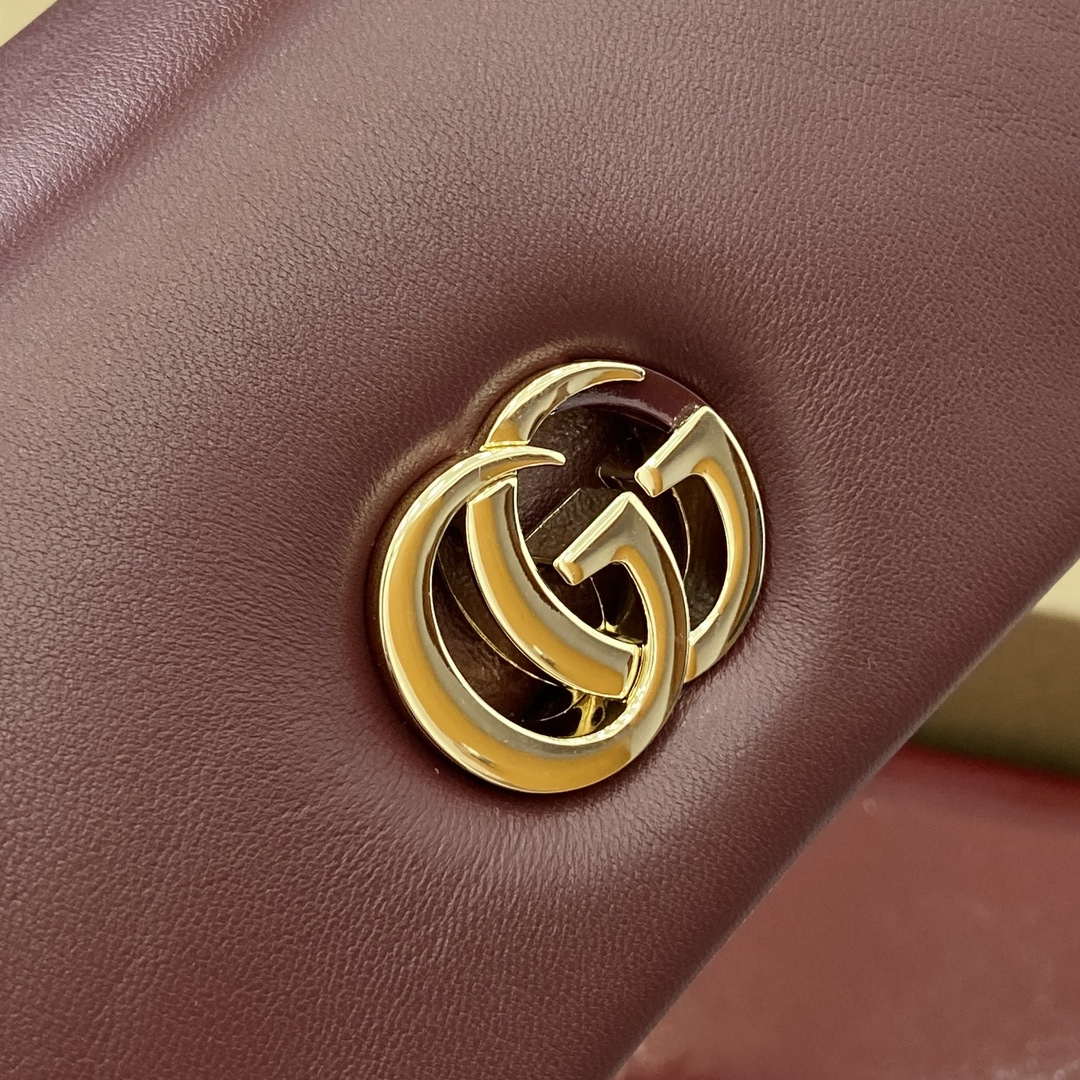 Gucci 806017 GG Milano Mini Top Handle Bag Red puffy leather