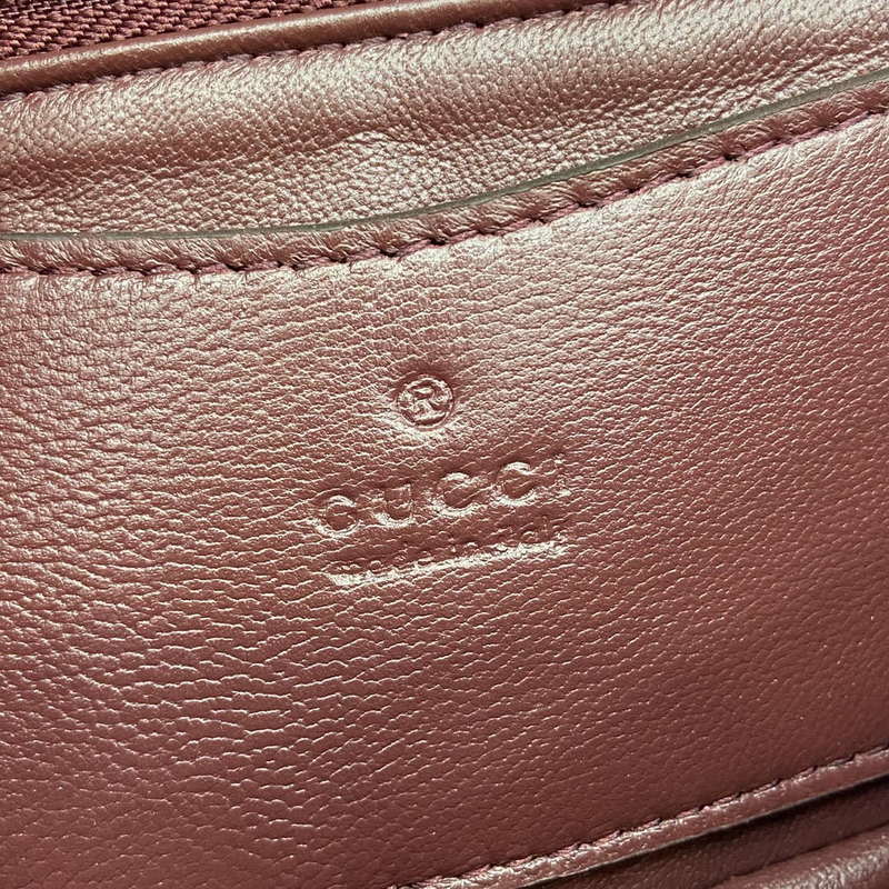 Gucci 806017 GG Milano Mini Top Handle Bag Red puffy quilted leather
