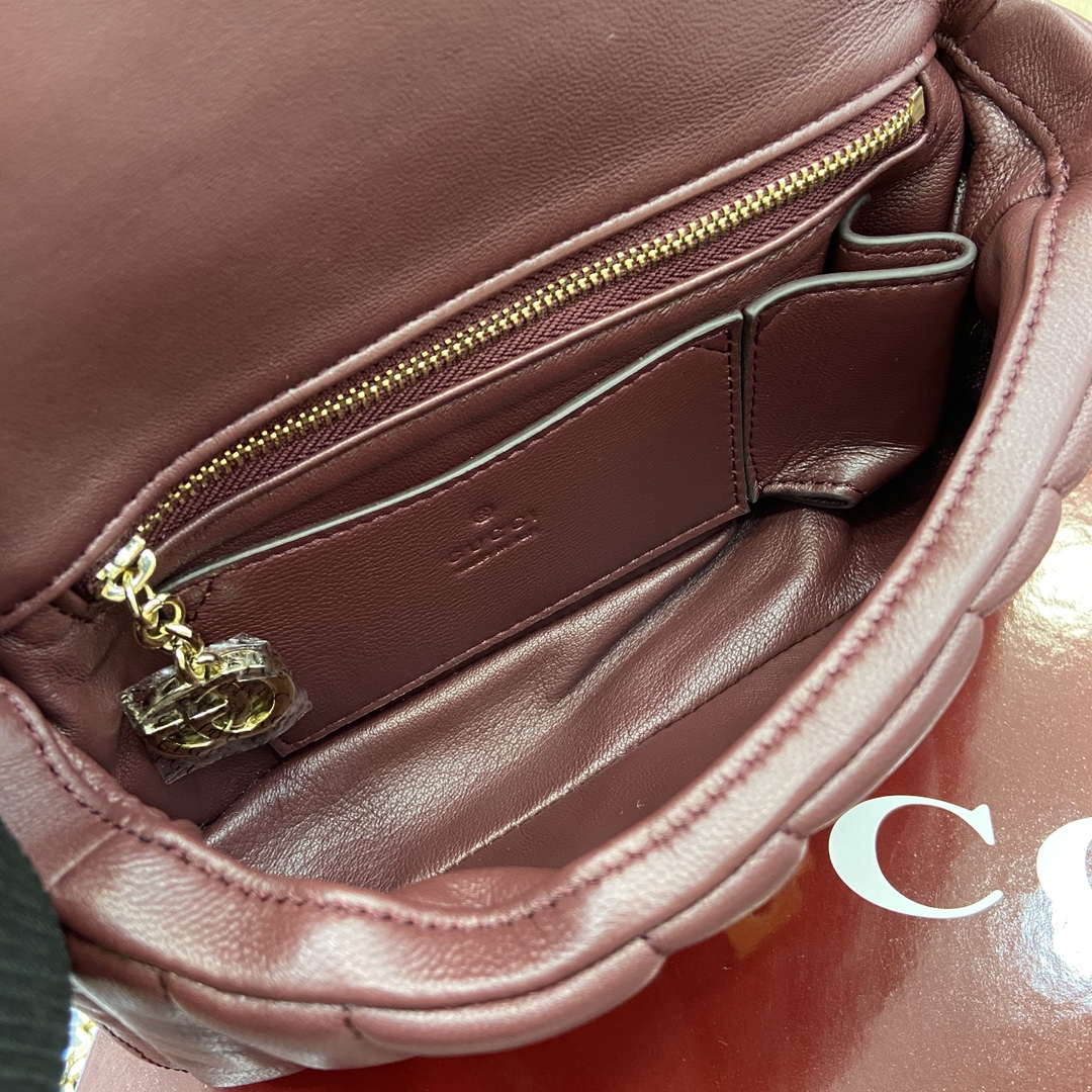 Gucci 806017 GG Milano Mini Top Handle Bag Red puffy quilted leather