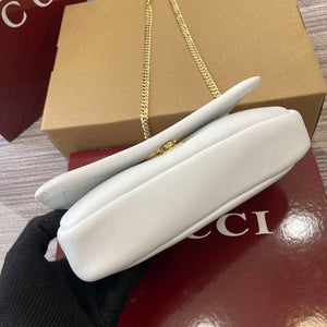Gucci 806017 GG Milano Mini Top Handle Bag White puffy leather - Default Title - View 7