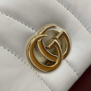 Gucci 806017 GG Milano Mini Top Handle Bag White puffy quilted leather - Default Title - View 11
