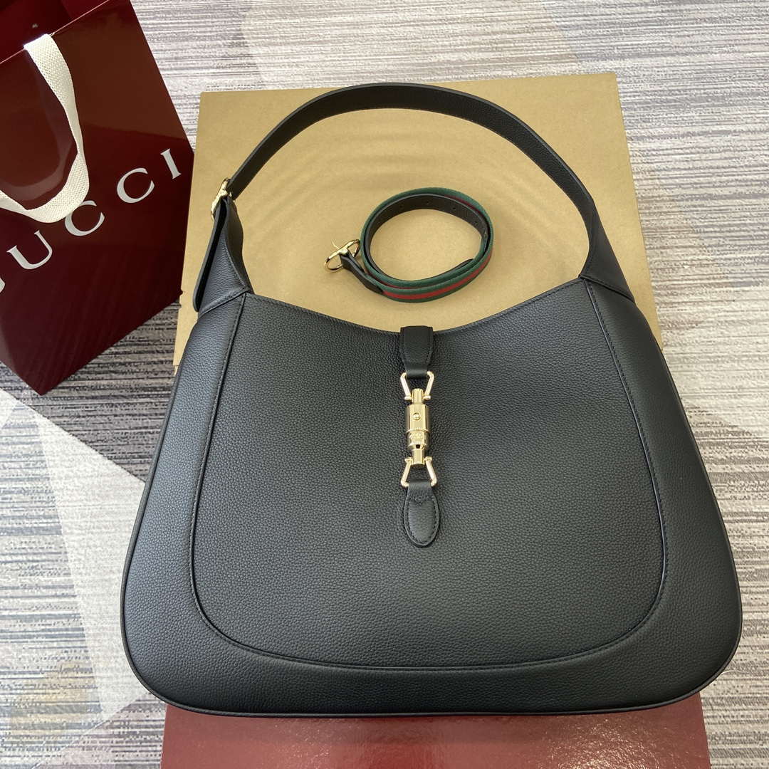 Gucci 813650 Jackie Large Shoulder Bag Black - Default Title - View 1