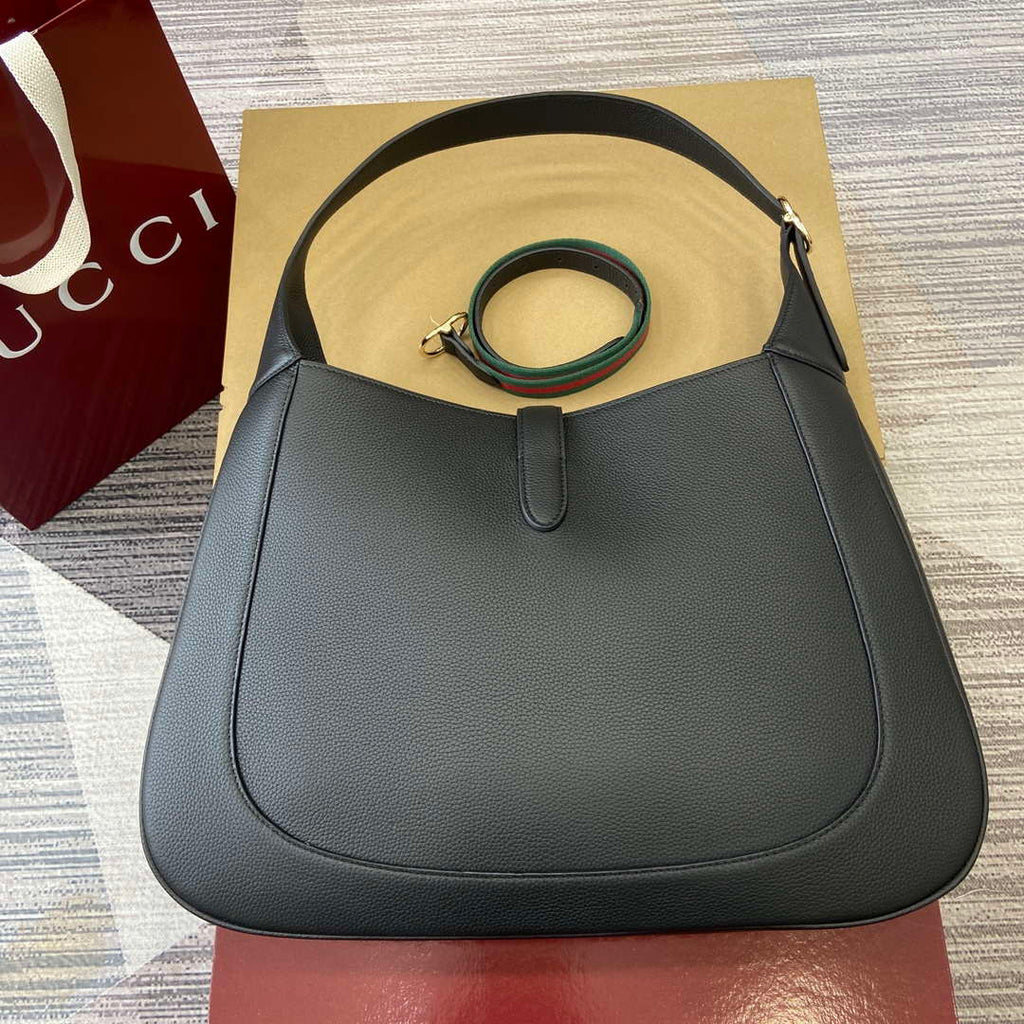 Gucci 813650 Jackie Large Shoulder Bag Black