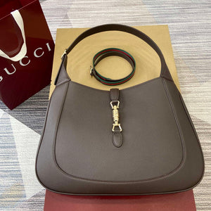 Gucci 813650 Jackie Large Shoulder Bag Brown - Default Title - View 1