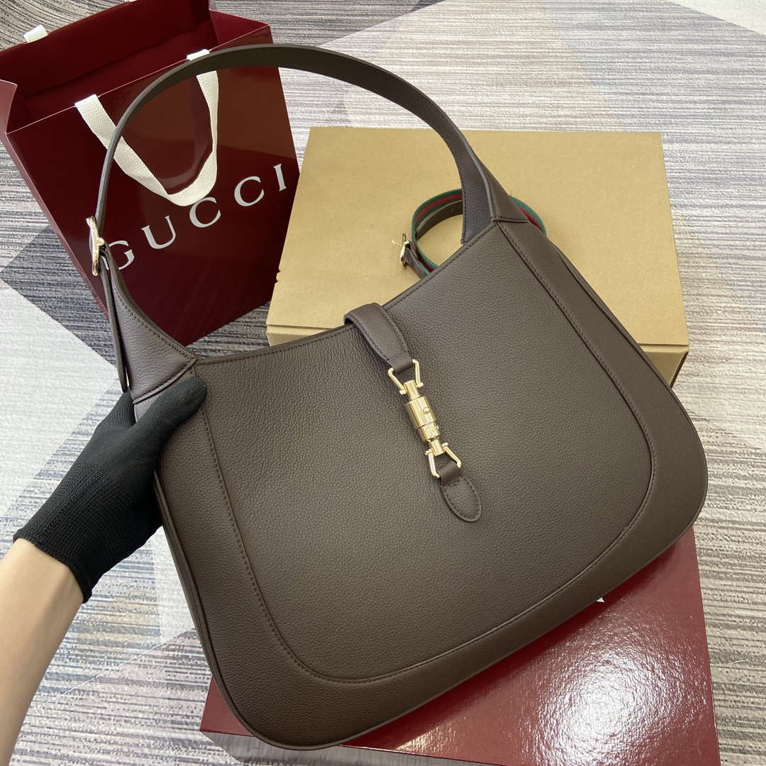 Gucci 813650 Jackie Large Shoulder Bag Brown - Default Title - View 4