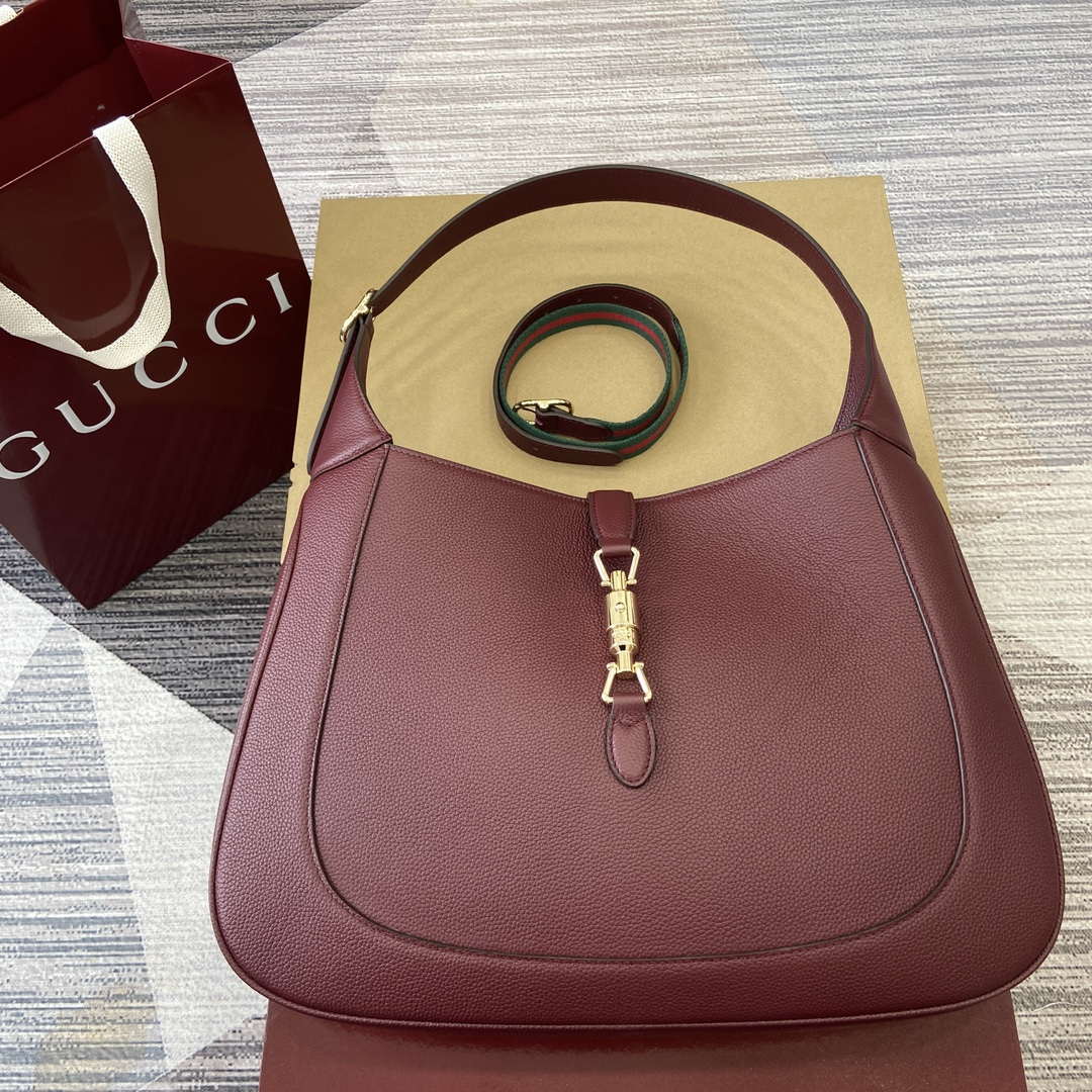 Gucci 813650 Jackie Large Shoulder Bag Red - Default Title - View 1