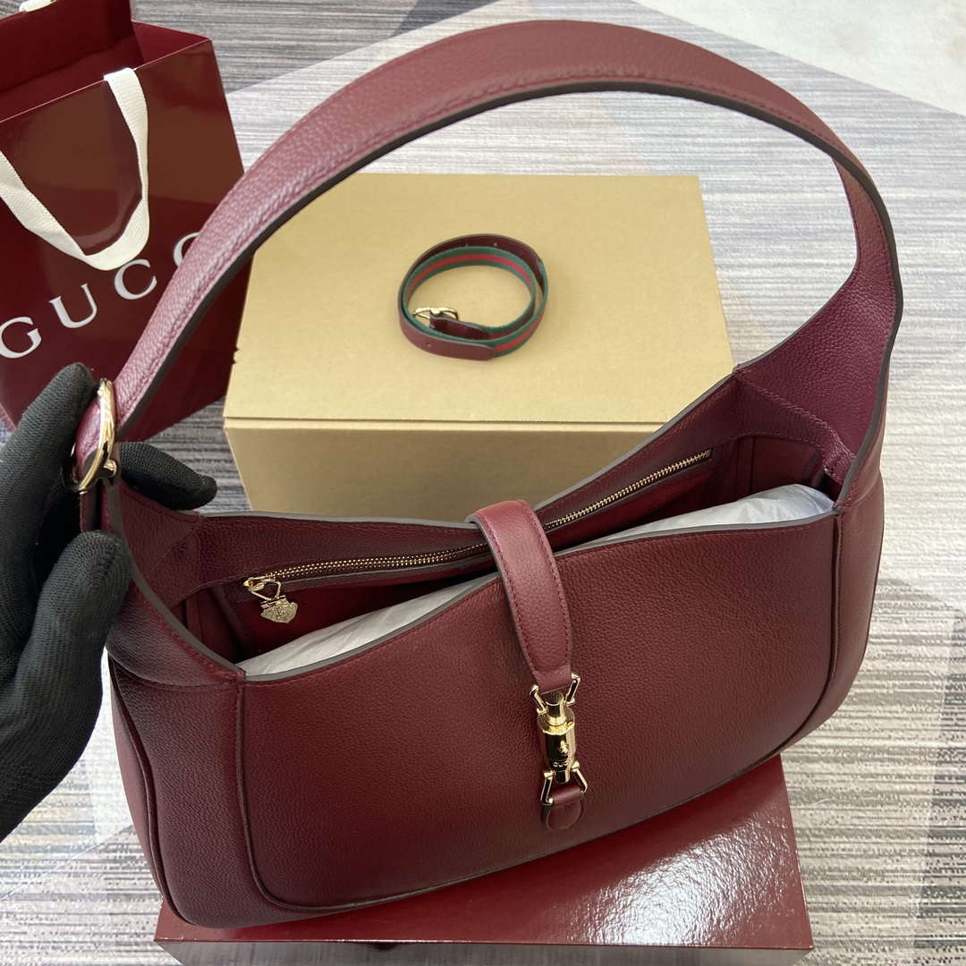Gucci 813650 Jackie Large Shoulder Bag Red - Default Title - View 10