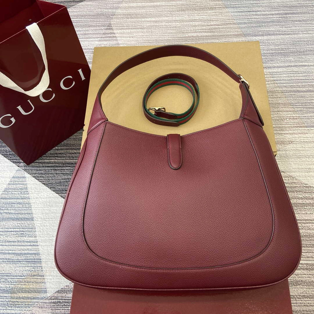 Gucci 813650 Jackie Large Shoulder Bag Red
