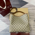 Gucci 815103 GG Emblem bucket bag Beige and dark brown - Default Title - View 1