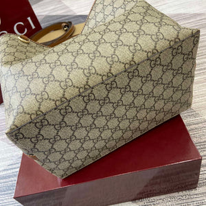 Gucci 815103 GG Emblem bucket bag Beige and dark brown - Default Title - View 8