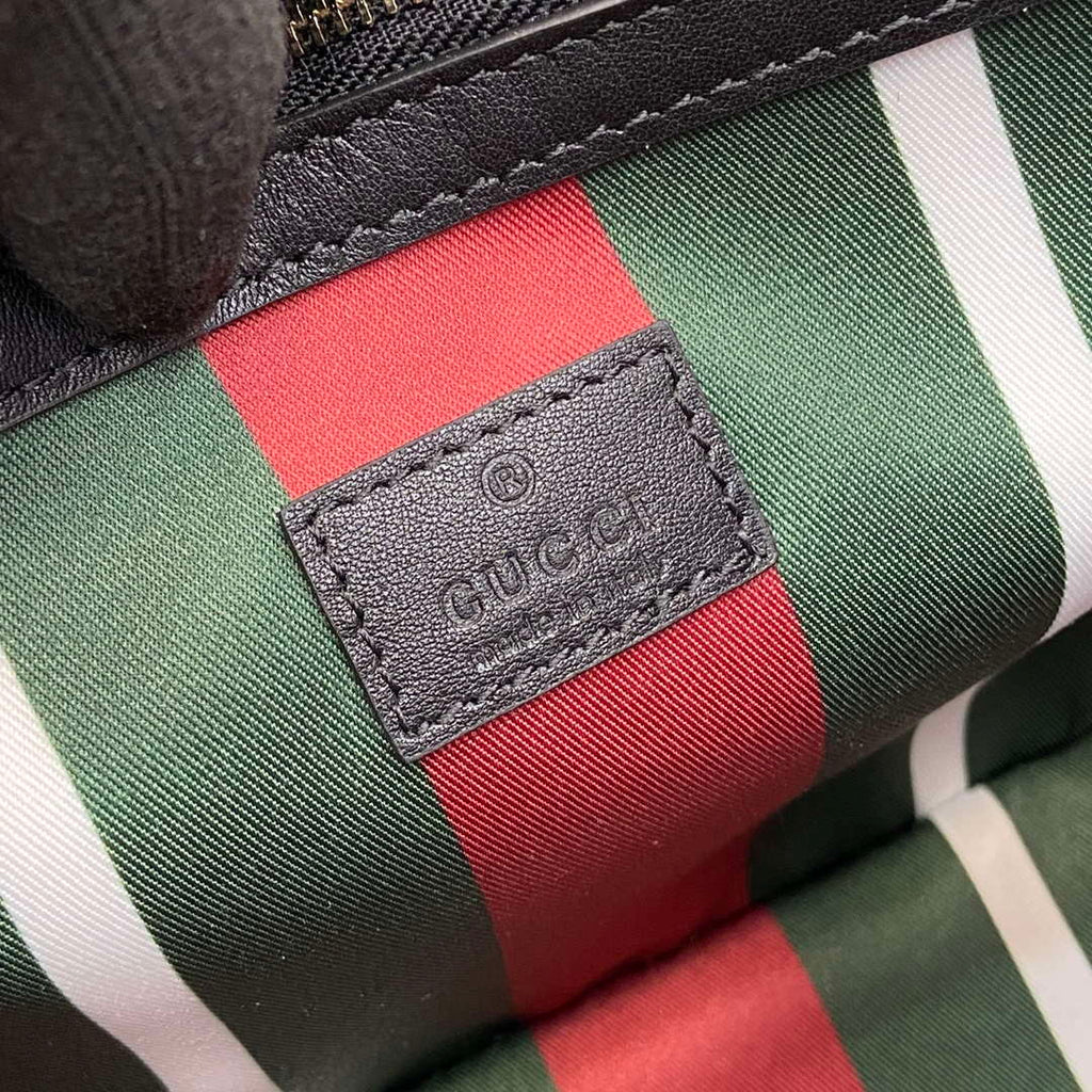 Gucci 815103 GG Emblem bucket bag Beige and Black