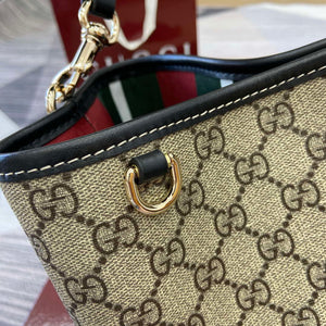 Gucci 815103 GG Emblem bucket bag Beige and Black - Default Title - View 8