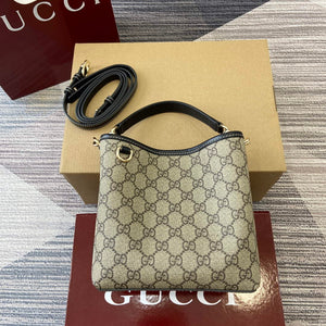Gucci 815118 GG Emblem Mini Bucket Bag Black - Default Title - View 1