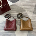 Gucci 815118 GG Emblem Mini Bucket Bag Red GG leather