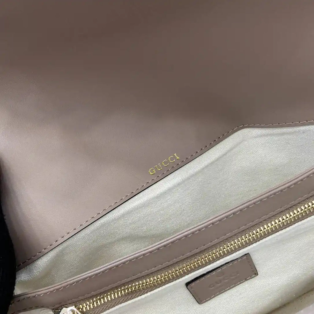 Gucci 815178 Gucci Horsebit 1955 Soft Medium Shoulder Bag Apricot
