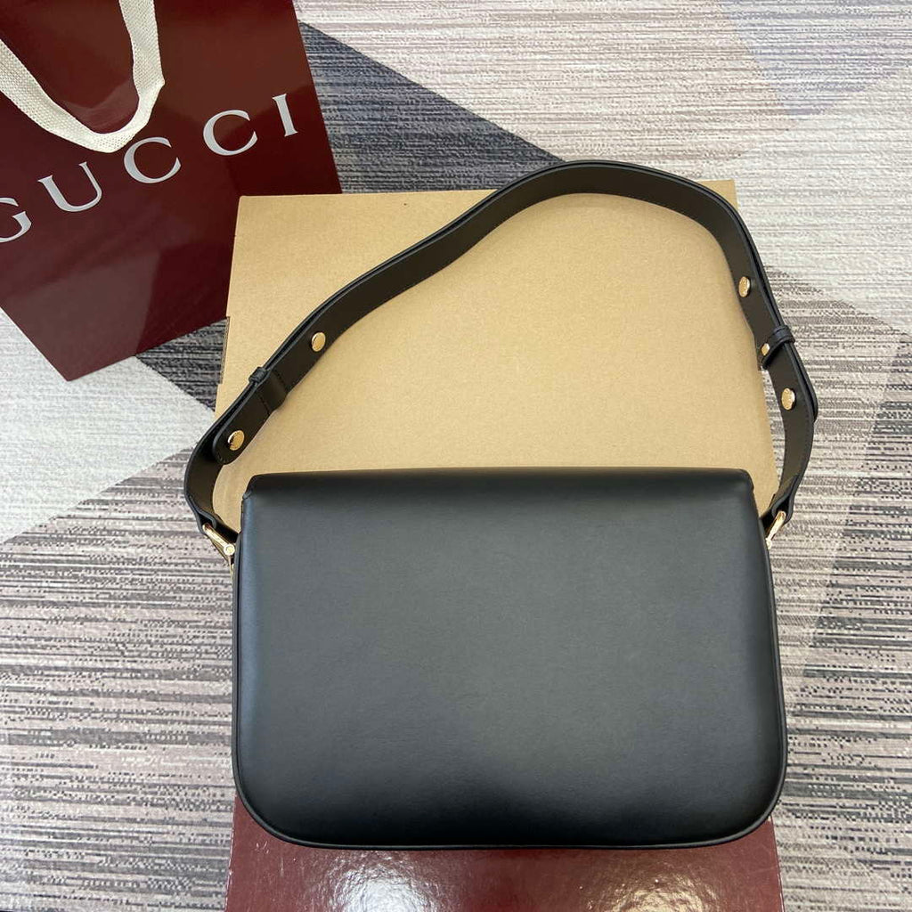 Gucci 815178 Gucci Horsebit 1955 Soft Medium Shoulder Bag Black