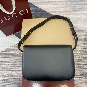 Gucci 815178 Gucci Horsebit 1955 Soft Medium Shoulder Bag Black - Default Title - View 2
