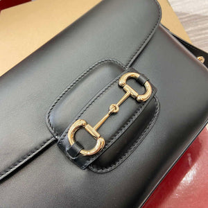 Gucci 815178 Gucci Horsebit 1955 Soft Medium Shoulder Bag Black - Default Title - View 6