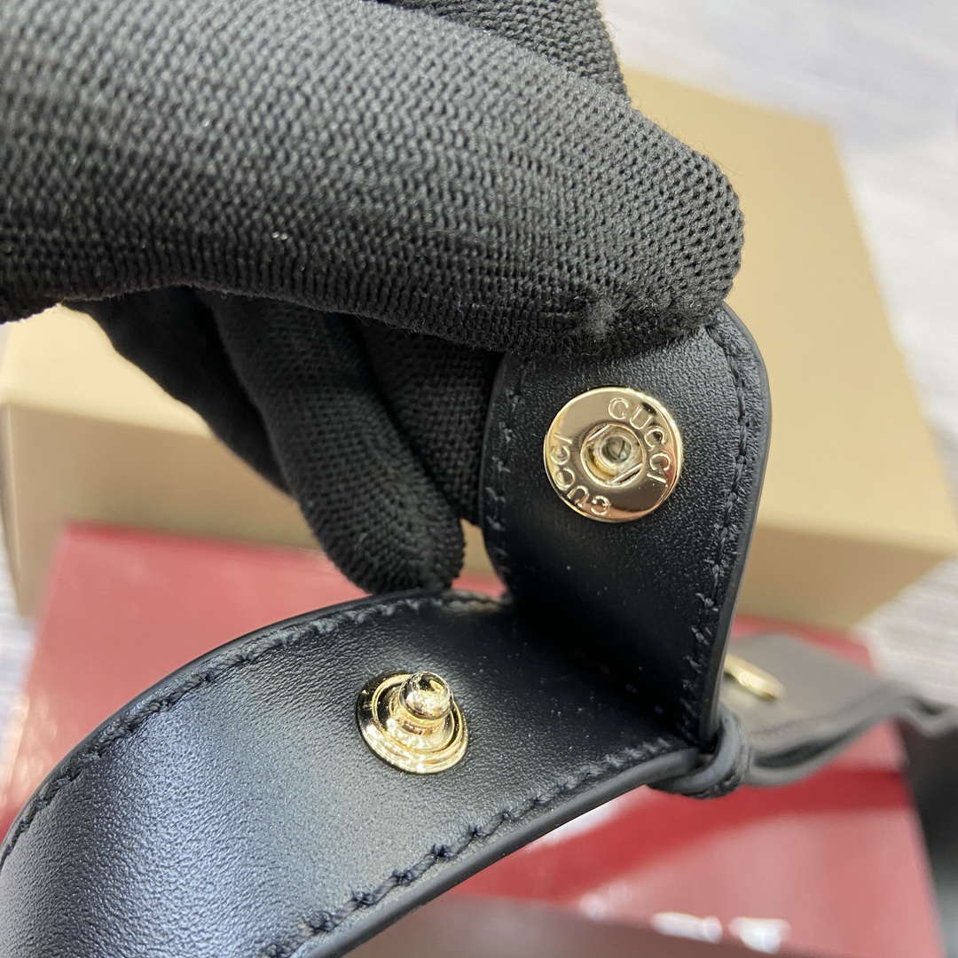 Gucci 815178 Gucci Horsebit 1955 Soft Medium Shoulder Bag Black - Default Title - View 8