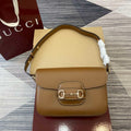 Gucci 815178 Gucci Horsebit 1955 Soft Medium Shoulder Bag Brown - Default Title - View 1
