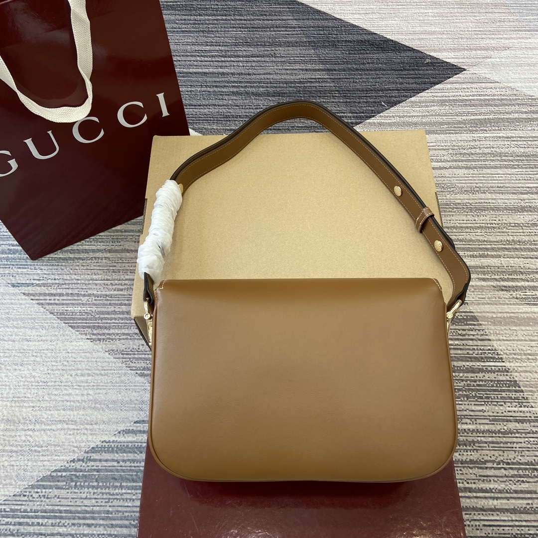 Gucci 815178 Gucci Horsebit 1955 Soft Medium Shoulder Bag Brown