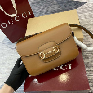 Gucci 815178 Gucci Horsebit 1955 Soft Medium Shoulder Bag Brown - Default Title - View 5