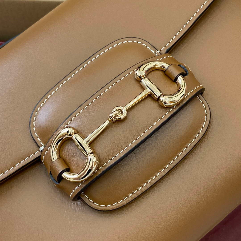 Gucci 815178 Gucci Horsebit 1955 Soft Medium Shoulder Bag Brown