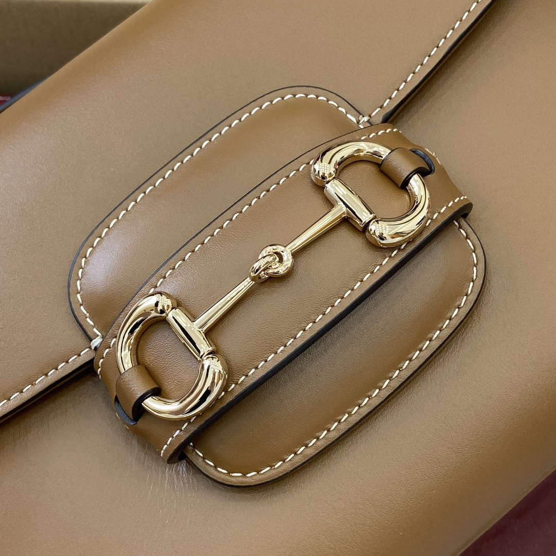 Gucci 815178 Gucci Horsebit 1955 Soft Medium Shoulder Bag Brown - Default Title - View 7