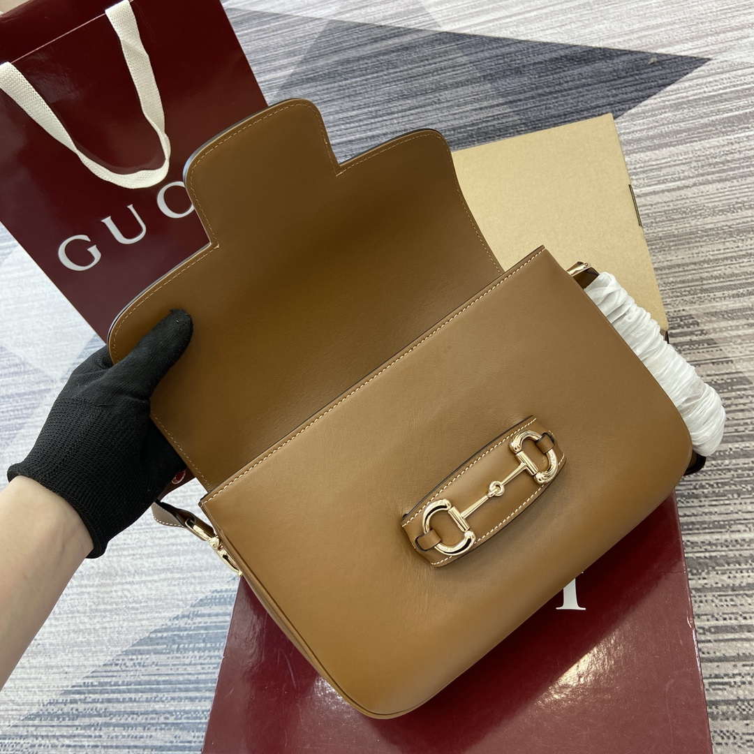 Gucci 815178 Gucci Horsebit 1955 Soft Medium Shoulder Bag Brown - Default Title - View 8