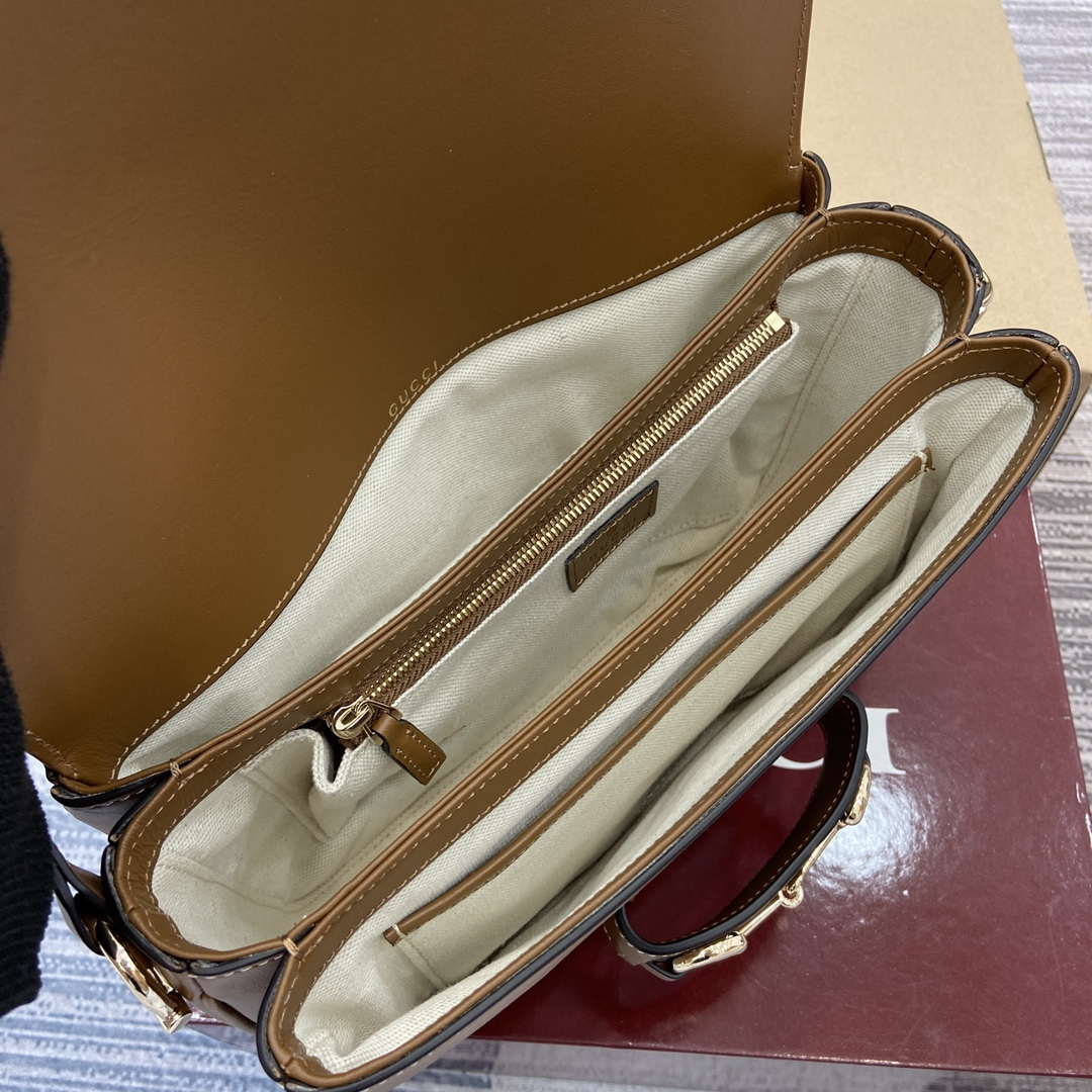 Gucci 815178 Gucci Horsebit 1955 Soft Medium Shoulder Bag Brown - Default Title - View 9