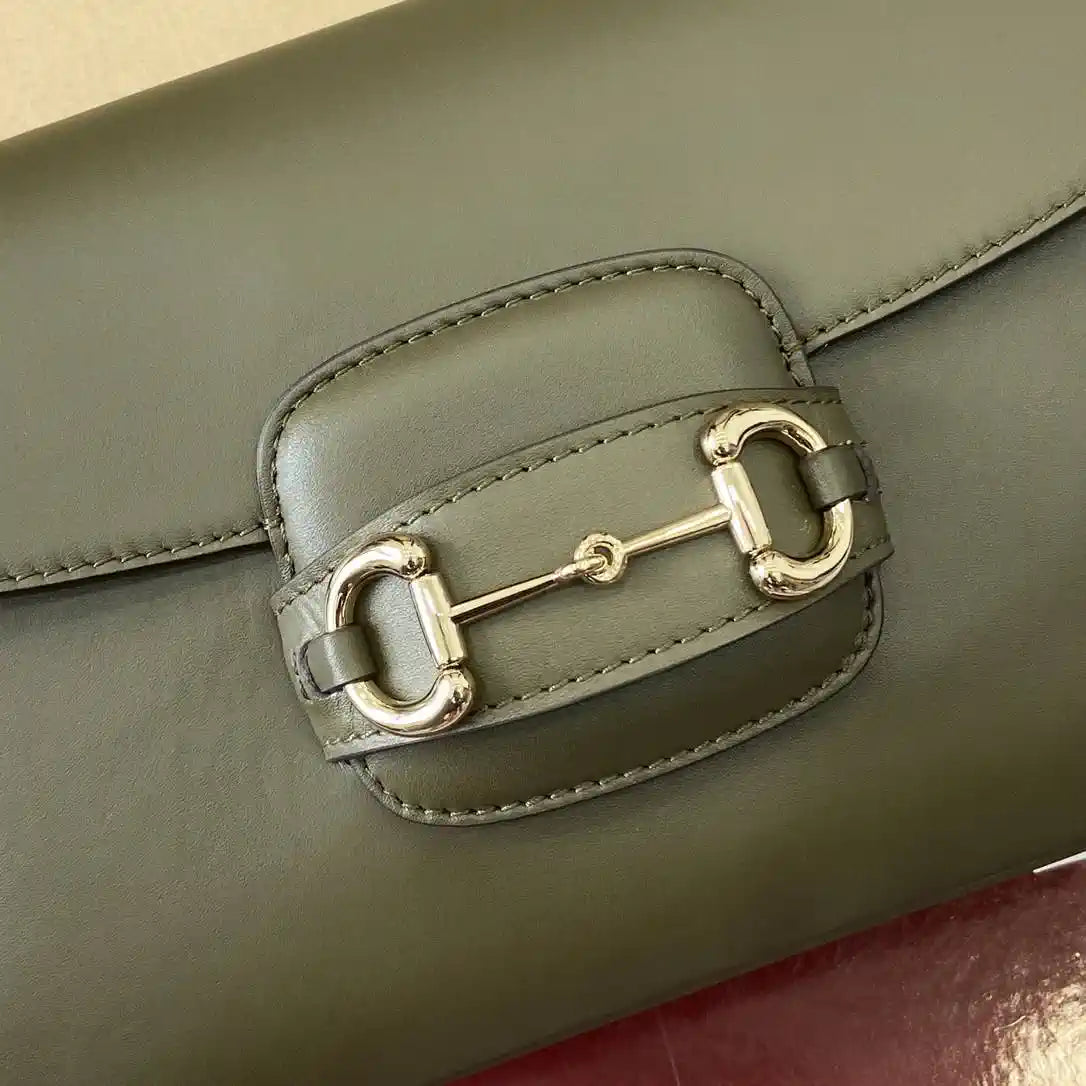 Gucci 815178 Gucci Horsebit 1955 Soft Medium Shoulder Bag Green