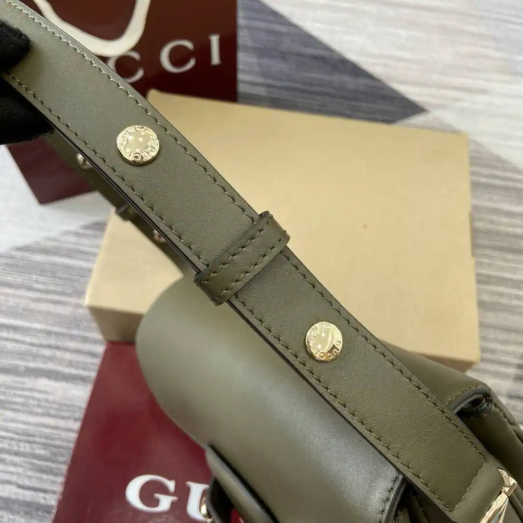 Gucci 815178 Gucci Horsebit 1955 Soft Medium Shoulder Bag Green