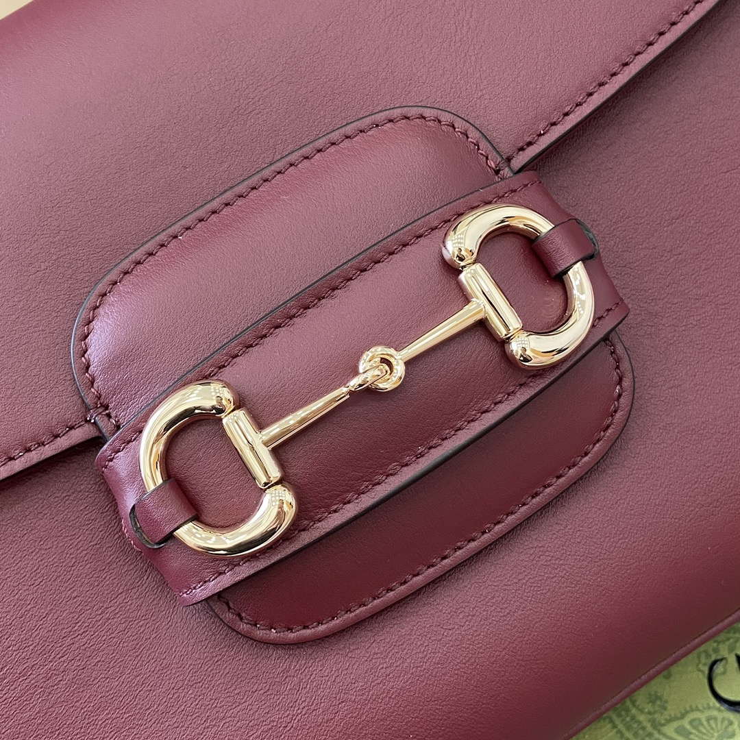 Gucci 815178 Gucci Horsebit 1955 Soft Medium Shoulder Bag Red