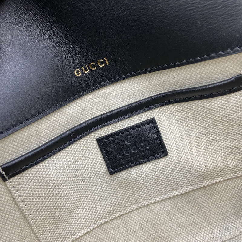 Gucci 815205 Gucci Horsebit 1955 Soft Small Shoulder Bag Black leather trim
