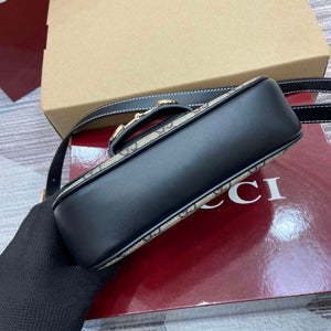 Gucci 815205 Gucci Horsebit 1955 Soft Small Shoulder Bag Black leather trim - Default Title - View 8