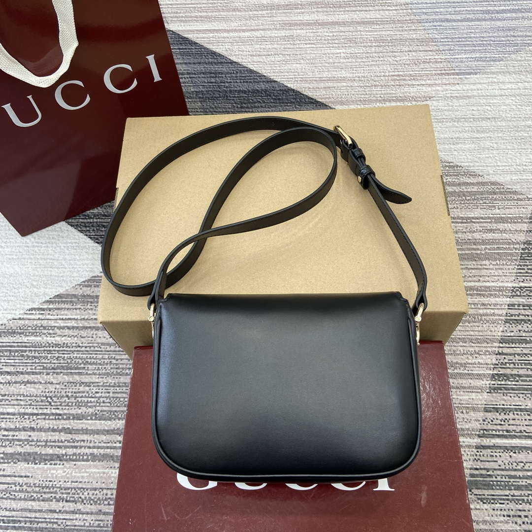 Gucci 815205 Gucci Horsebit 1955 Soft Small Shoulder Bag Black