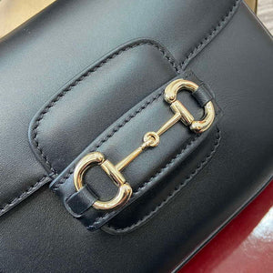 Gucci 815205 Gucci Horsebit 1955 Soft Small Shoulder Bag Black - Default Title - View 6