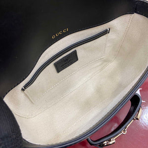 Gucci 815205 Gucci Horsebit 1955 Soft Small Shoulder Bag Black - Default Title - View 9