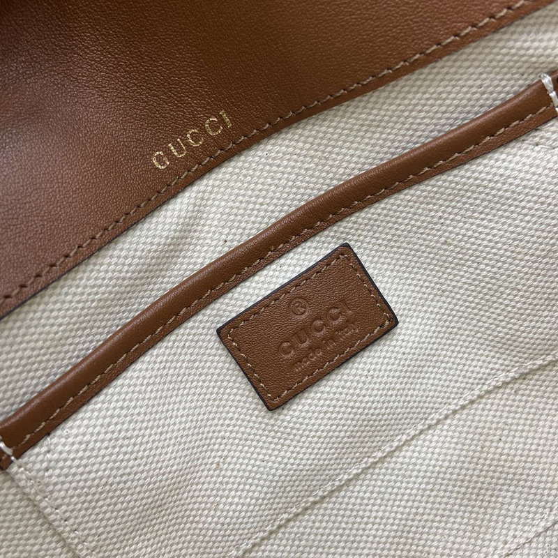 Gucci 815205 Gucci Horsebit 1955 Soft Small Shoulder Bag Brown leather trim