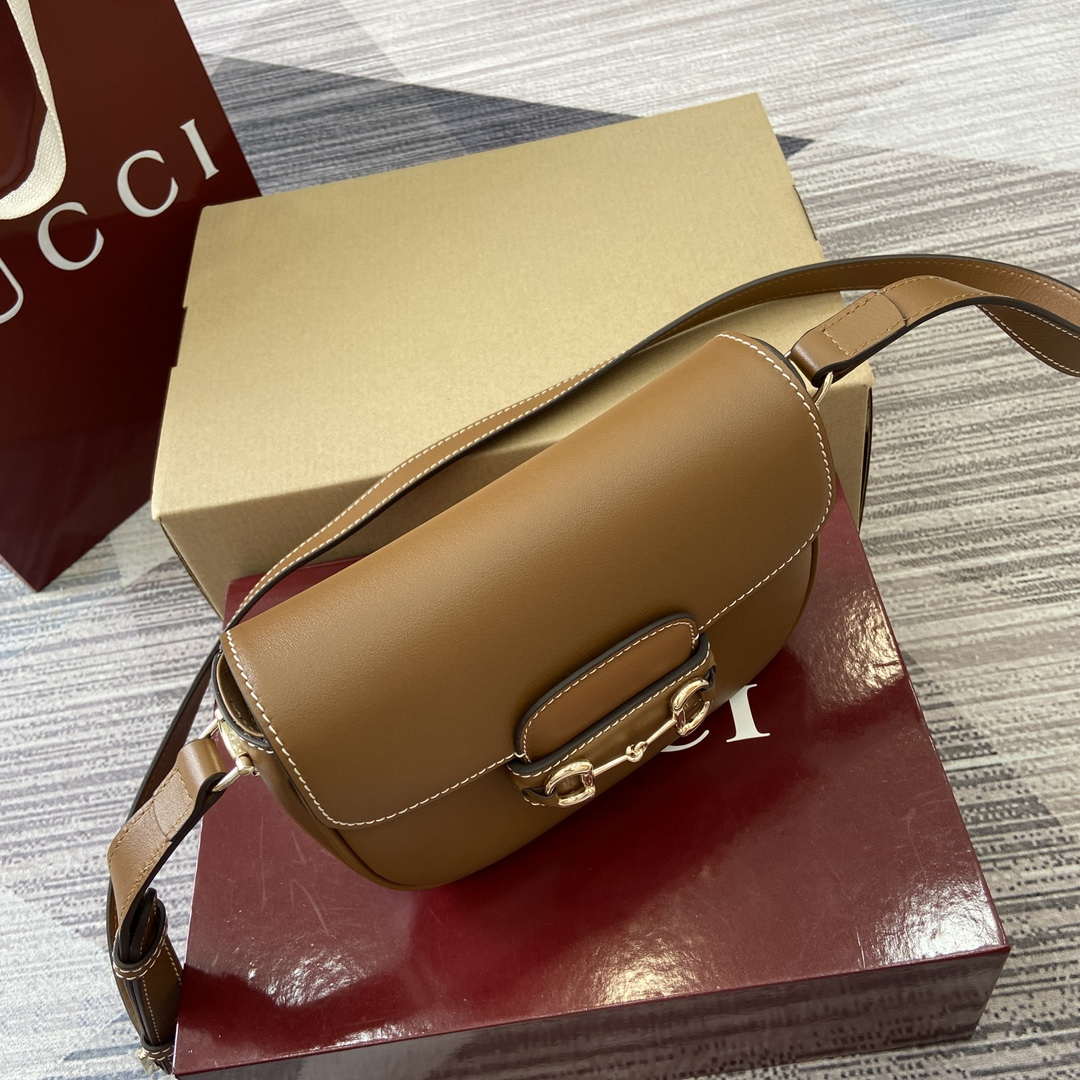 Gucci 815205 Gucci Horsebit 1955 Soft Small Shoulder Bag Brown - Default Title - View 4