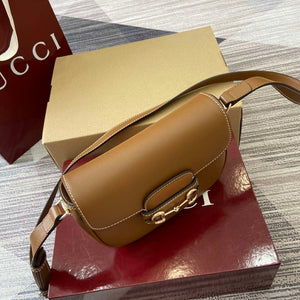Gucci 815205 Gucci Horsebit 1955 Soft Small Shoulder Bag Brown - Default Title - View 4