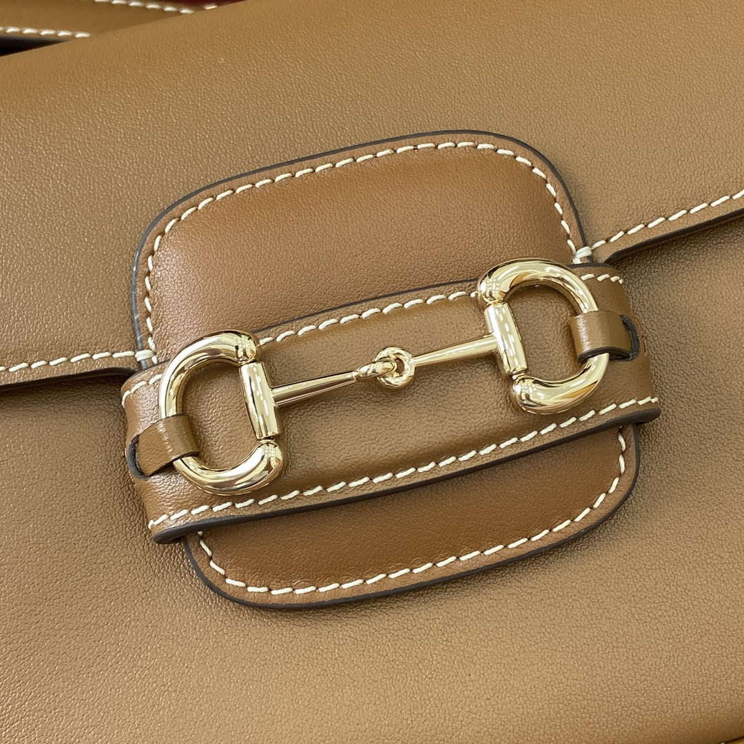 Gucci 815205 Gucci Horsebit 1955 Soft Small Shoulder Bag Brown - Default Title - View 7