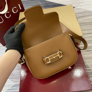 Gucci 815205 Gucci Horsebit 1955 Soft Small Shoulder Bag Brown - Default Title - View 8
