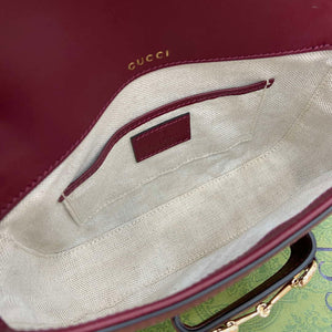 Gucci 815205 Gucci Horsebit 1955 Soft Small Shoulder Bag Red leather trim - Default Title - View 9