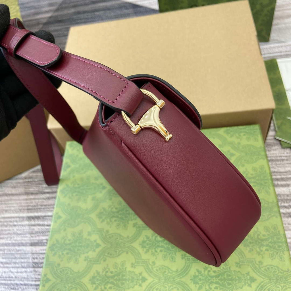 Gucci 815205 Gucci Horsebit 1955 Soft Small Shoulder Bag Red