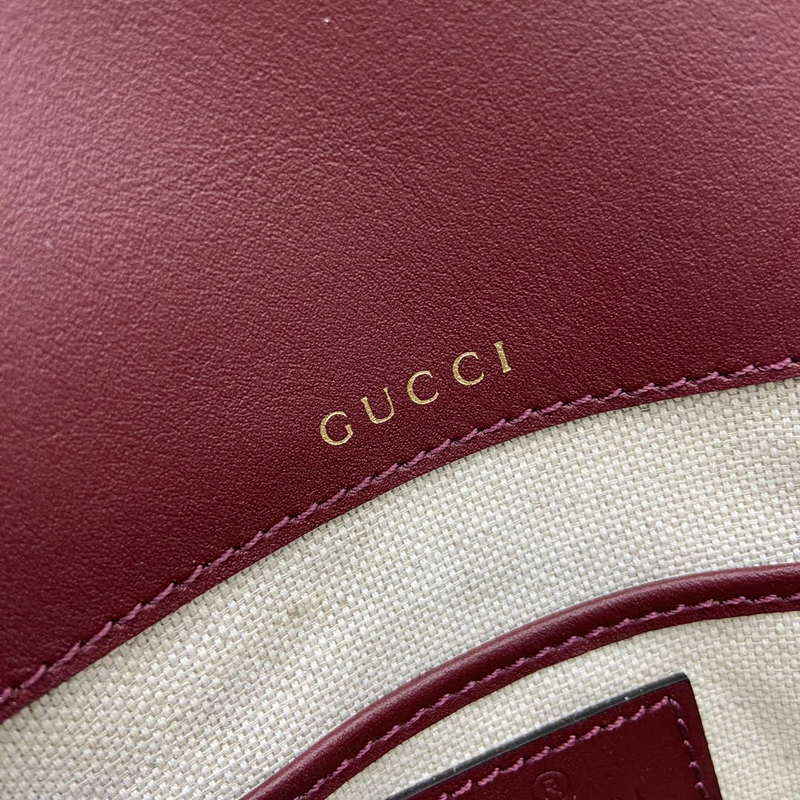 Gucci 815205 Gucci Horsebit 1955 Soft Small Shoulder Bag Red - Default Title - View 9